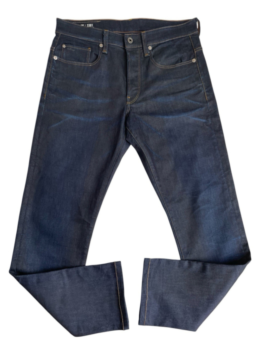 G-Star RAW 3301 Jeans Men’s 30X30 Dark Indigo Tapered Button Fly